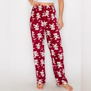 Red Teddy Bear Pajama Pants